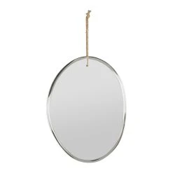 Côté Table Miroir Ovale 30x40cm En Jute - Padma