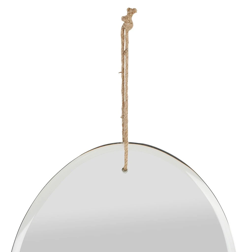 Côté Table Miroir Ovale 30x40cm En Jute - Padma 4 Côté Table Miroir Ovale 30x40cm En Jute - Padma – Image 2