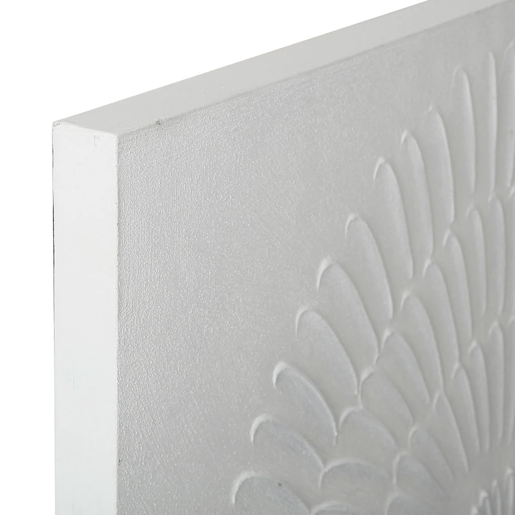 Côté Table Peinture-tableau Rayures Blanches 90x90cm 4 Côté Table Peinture-tableau Rayures Blanches 90x90cm – Image 2