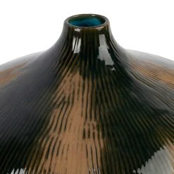 Côté Table Vase Vert Foncé Et Brun D30xh20cm En Faience - Pheses 7 Côté Table Vase Vert Foncé Et Brun D30xh20cm En Faience - Pheses -Kaemingk Magasin 39047 DET01 WEB