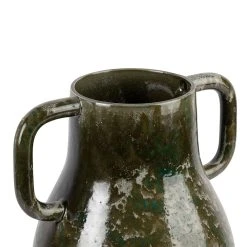 Côté Table Vase Amphore Kaki H34.5cm En Faience 7 Côté Table Vase Amphore Kaki H34.5cm En Faience -Kaemingk Magasin 39050 DET01 WEB