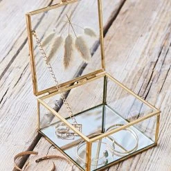 Arty Fêtes Boite En Verre Avec Fleurs Sechees Verre -Kaemingk Magasin 3cf65 amb fetedesmeres 10879 hd