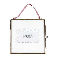 Jardin D'Ulysse Cadre Photo Ruban Doré En Fer Et Verre