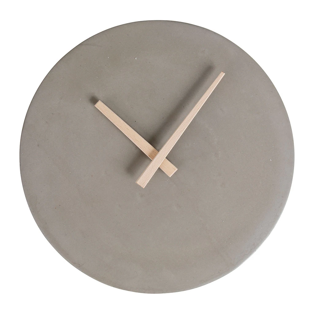 Jardin D'Ulysse Pendule Time Gris Clair D27x4cm Ciment 3 Jardin D'Ulysse Pendule Time Gris Clair D27x4cm Ciment