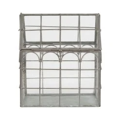 Jardin D'Ulysse Déco Serre Codette Gris En Fer, Verre