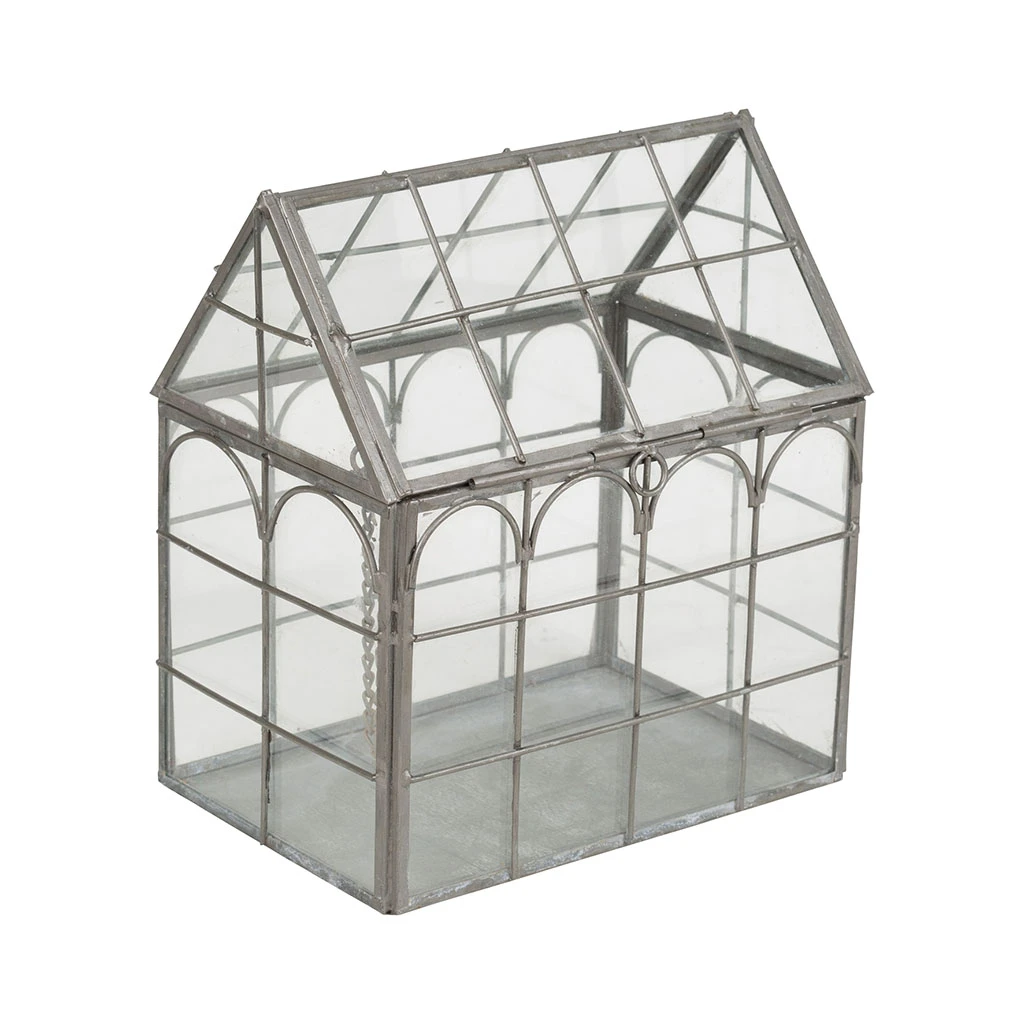 Jardin D'Ulysse Déco Serre Codette Gris En Fer, Verre 4 Jardin D'Ulysse Déco Serre Codette Gris En Fer, Verre – Image 2