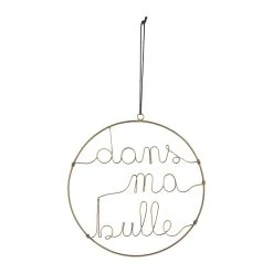 Jardin D'Ulysse Deco Suspension Bulle Metal Dore D25