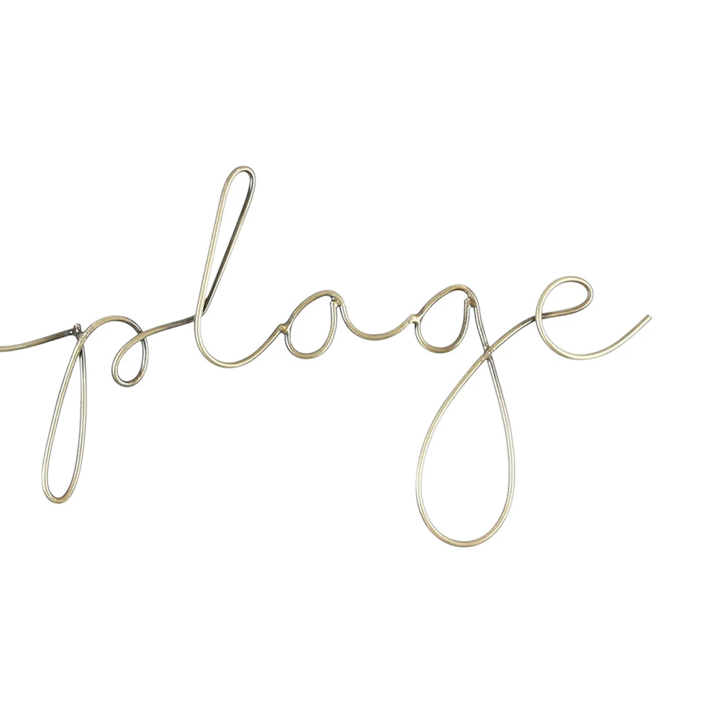 Jardin D'Ulysse Deco Murale "a La Plage" Tournille Doré 50x13cm Fer 4 Jardin D'Ulysse Deco Murale "a La Plage" Tournille Doré 50x13cm Fer – Image 2