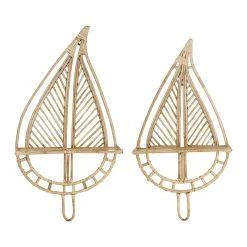 Jardin D'Ulysse Etagere Murale X2 Monarque Naturel En Rotin