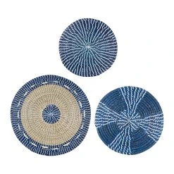 Jardin D'Ulysse Deco Murale X3 Un été A La Mer Bleu En Jonc De Mer