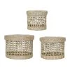 Jardin D'Ulysse Boites Rondes Gigognes X3 En Jonc De Mer Naturel - Searam -Kaemingk Magasin 467119 DEB WEB