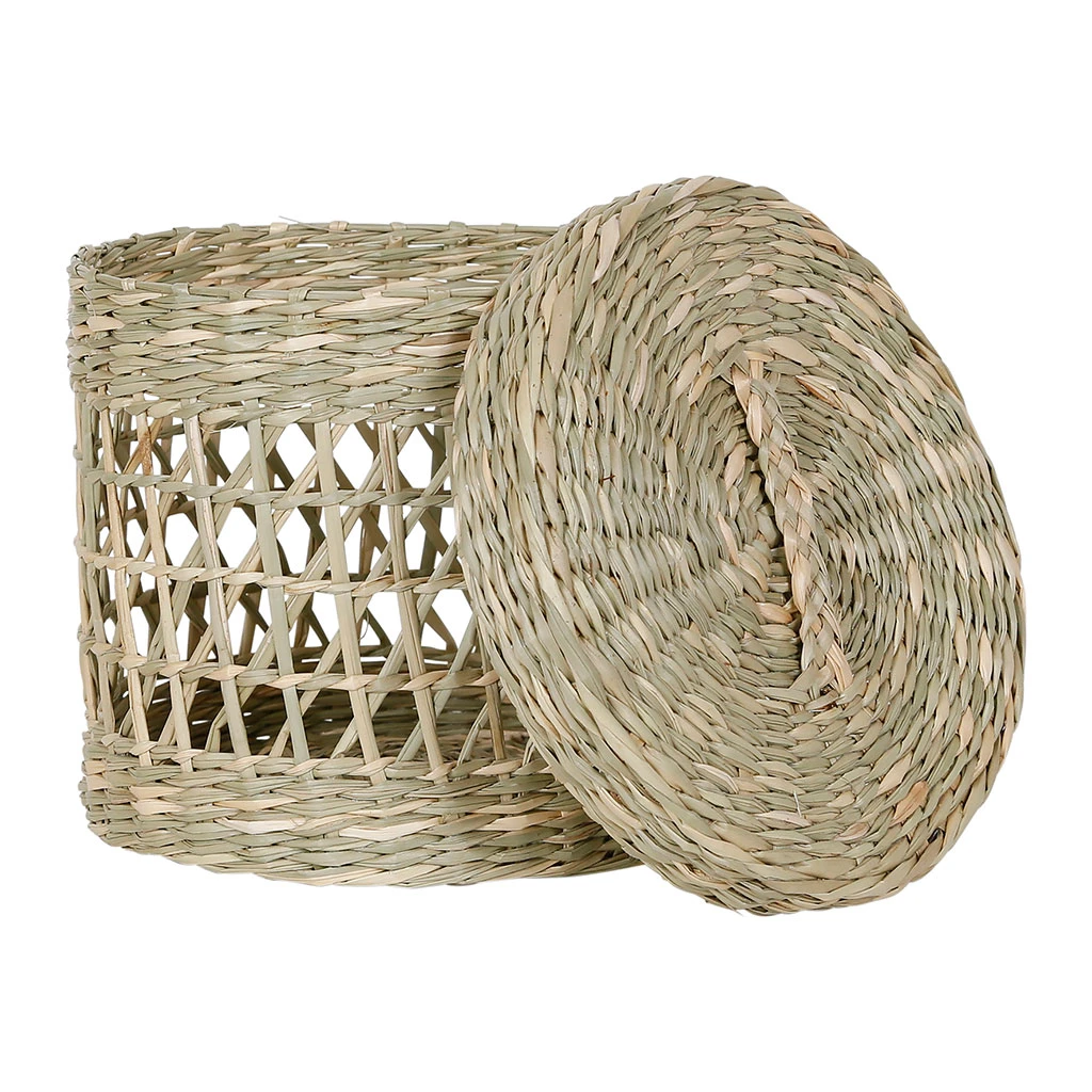 Jardin D'Ulysse Boites Rondes Gigognes X3 En Jonc De Mer Naturel - Searam 5 Jardin D'Ulysse Boites Rondes Gigognes X3 En Jonc De Mer Naturel - Searam – Image 3