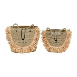 Jardin D'Ulysse Corbeilles X2 Reverie En Jonc De Mer Et Raphia - Sweat Dream