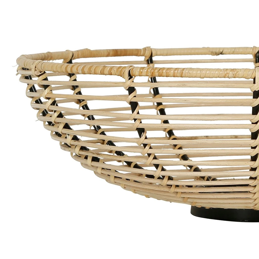 Jardin D'Ulysse Corbeilles X2 En Rotin Et Fer Noir - Flowers 4 Jardin D'Ulysse Corbeilles X2 En Rotin Et Fer Noir - Flowers – Image 2