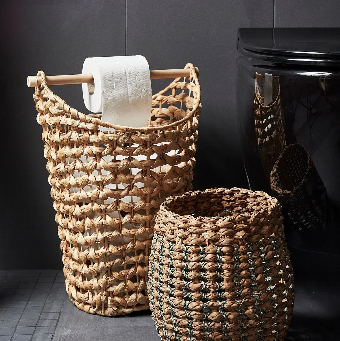 Côté Table Panier Celebes Naturel 28x30xh42cm Jacinthe D'eau 7 Côté Table Panier Celebes Naturel 28x30xh42cm Jacinthe D'eau – Image 5