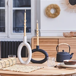 Pt' Vase Anneau Ovale En Polyresine Noir 25x6xh20.5cm 7 Pt' Vase Anneau Ovale En Polyresine Noir 25x6xh20.5cm -Kaemingk Magasin 501ca vase anneau ovale noire