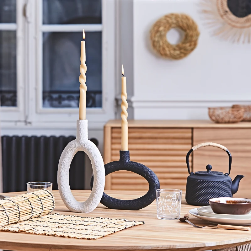 Pt' Vase Anneau Ovale En Polyresine Noir 25x6xh20.5cm 5 Pt' Vase Anneau Ovale En Polyresine Noir 25x6xh20.5cm – Image 3