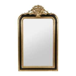 Comptoir De Famille Miroir Feerie Noir Et Doré En Bois