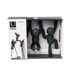 Umbra Crochet Mural Bonhomme Noir Buddy -Kaemingk Magasin 604415 FRN05 WEB