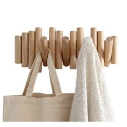 Umbra Patère Murale 5 Crochets En Bois Naturel 38x18x6.3cm