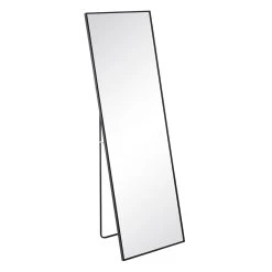 Ixia Miroir Noir. Aluminium-cristal 50x2.50x160cm