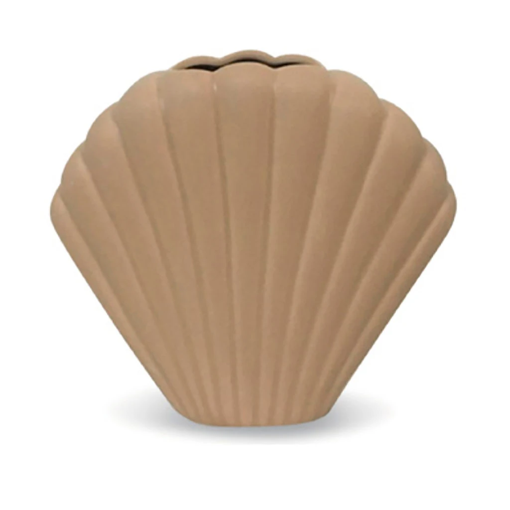 Opjet Vase Coquillage En Ceramique Beige - H18cm 3 Opjet Vase Coquillage En Ceramique Beige - H18cm