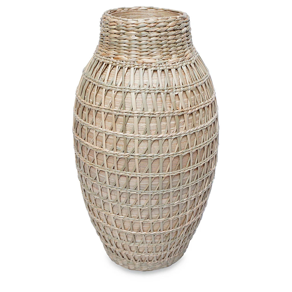 Opjet Vase Hugo En Bambou Et Paille - H34cm 3 Opjet Vase Hugo En Bambou Et Paille - H34cm
