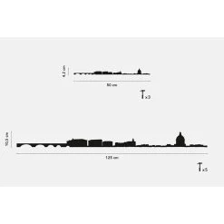 The Line Décoration Murale Ligne Toulouse L50cm Noir -Kaemingk Magasin 624540 FRN03 WEB