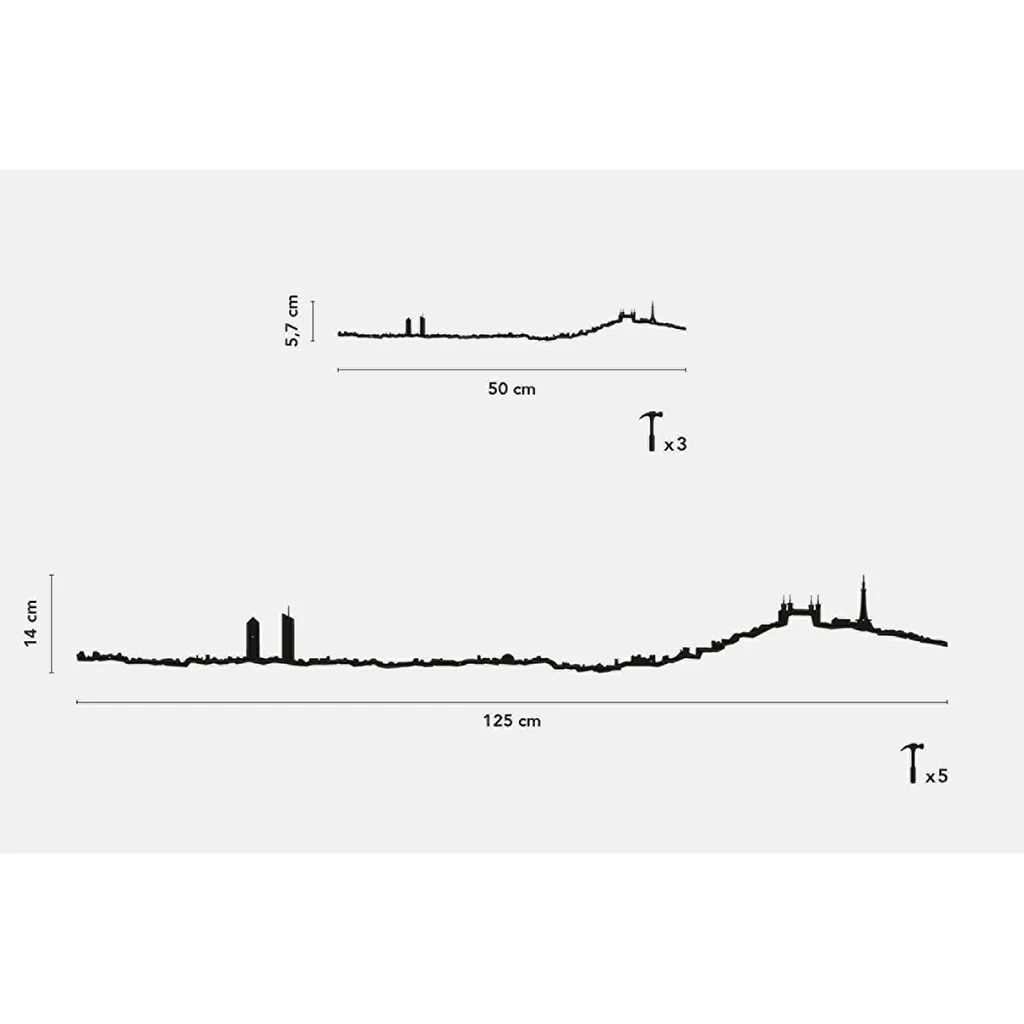 The Line Décoration Murale Ligne Lyon L50cm Noir 6 The Line Décoration Murale Ligne Lyon L50cm Noir – Image 4