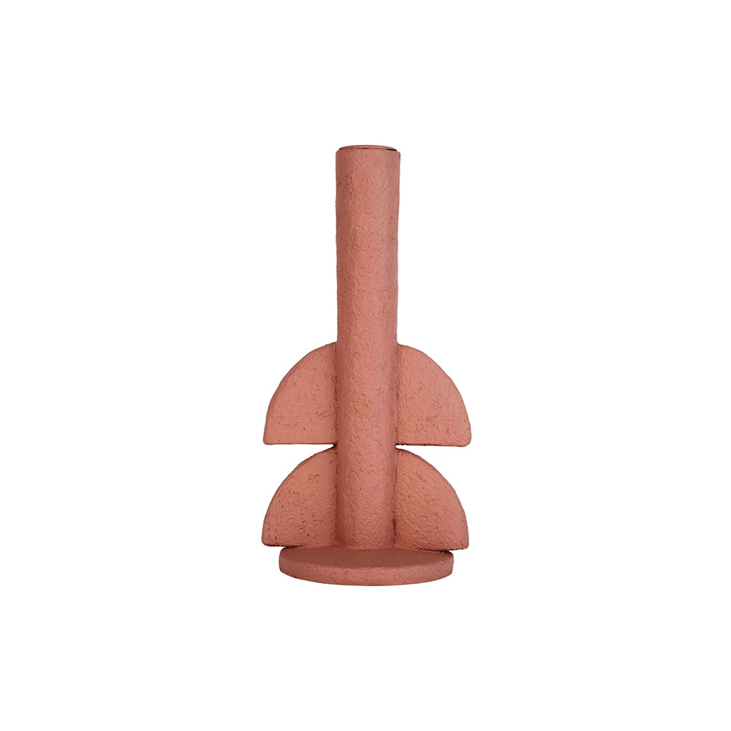 Pt' Bougeoir Demi Bulles En Polyresine Terracotta D11xh22cm 3 Pt' Bougeoir Demi Bulles En Polyresine Terracotta D11xh22cm
