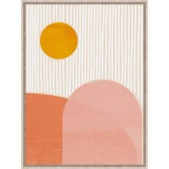 A&A Story Toile Encadree Montagnes 60x80cm Rose