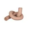 Pt' Bougeoir Noeud Céramique Marron 13.3x18xh10cm -Kaemingk Magasin 639284 FRN01 WEB
