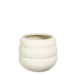 Mica Décorations Pot Glen Blanc Casse-d16xh16cm