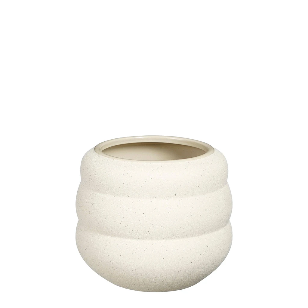 Mica Décorations Pot Glen Blanc Casse-d16xh16cm 3 Mica Décorations Pot Glen Blanc Casse-d16xh16cm