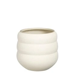 Mica Décorations Pot Glen Blanc Casse-d19xh19cm