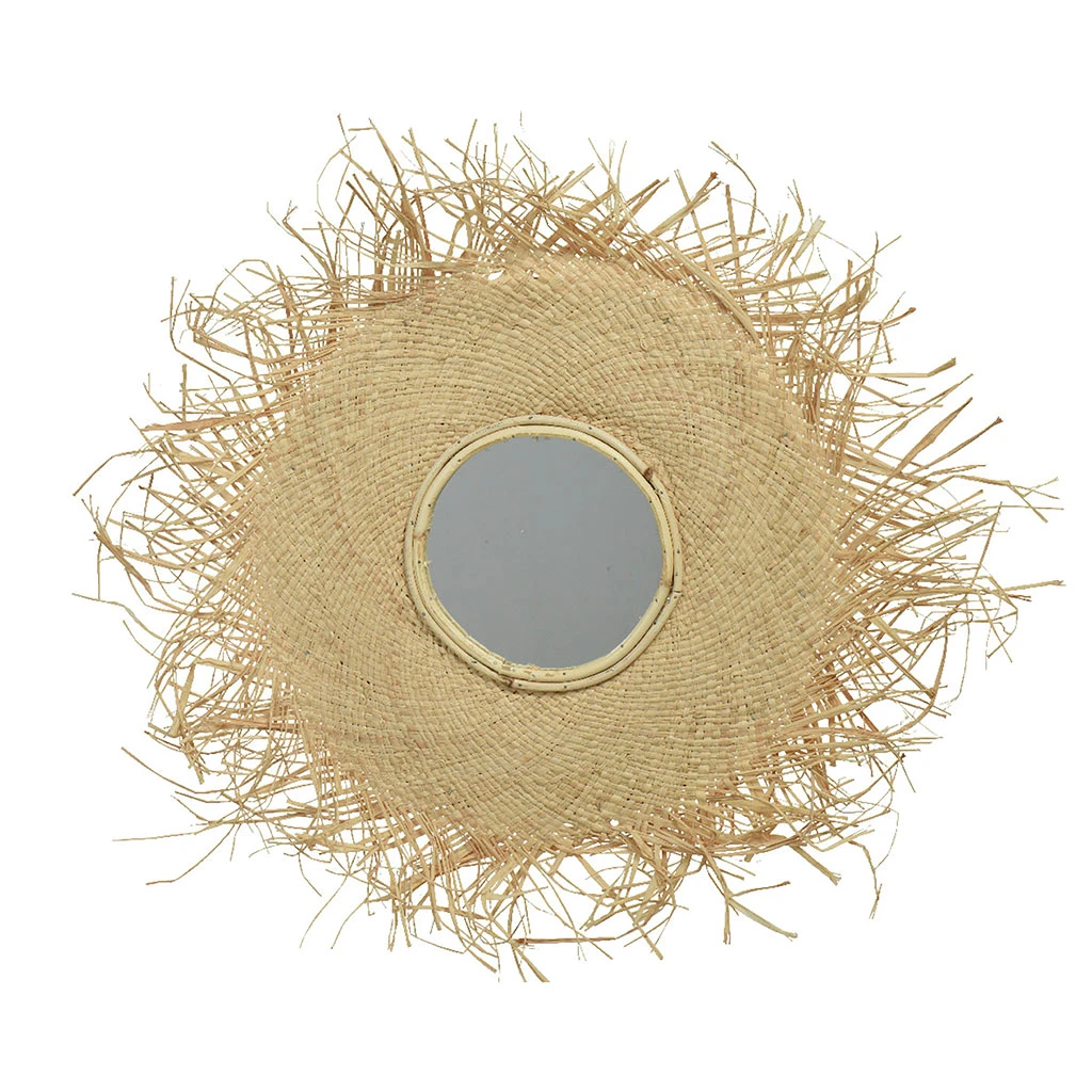 Kaemingk Miroir En Raphia D48xh2.5cm 3 Kaemingk Miroir En Raphia D48xh2.5cm
