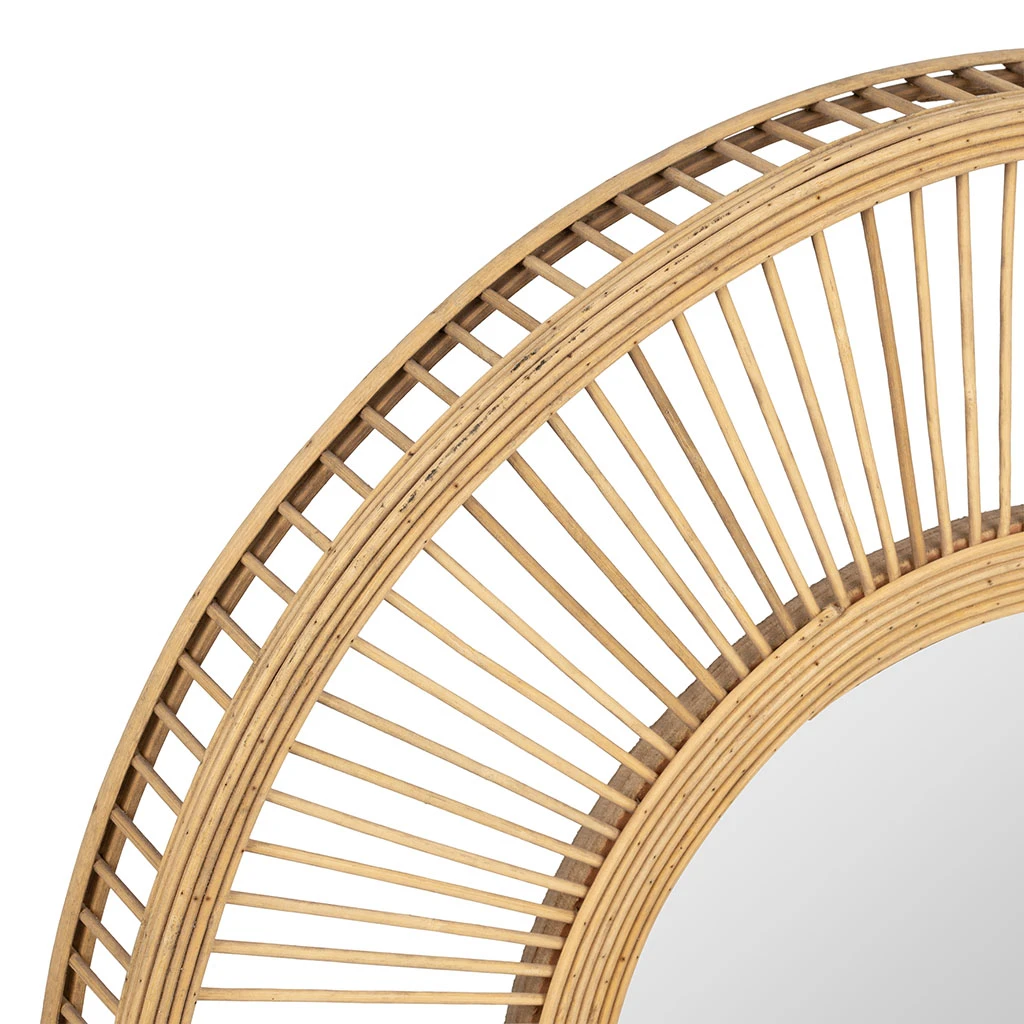 SEMA DESIGN Miroir Bambou Naturel D61cm 4 SEMA DESIGN Miroir Bambou Naturel D61cm – Image 2