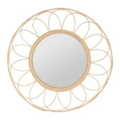SEMA DESIGN Miroir Rosace Rotin Naturel D62.5cm
