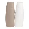 SEMA DESIGN Vase X2 Face Gris Blanc H30cm 1 SEMA DESIGN Vase X2 Face Gris Blanc H30cm -Kaemingk Magasin 74522 DEB WEB