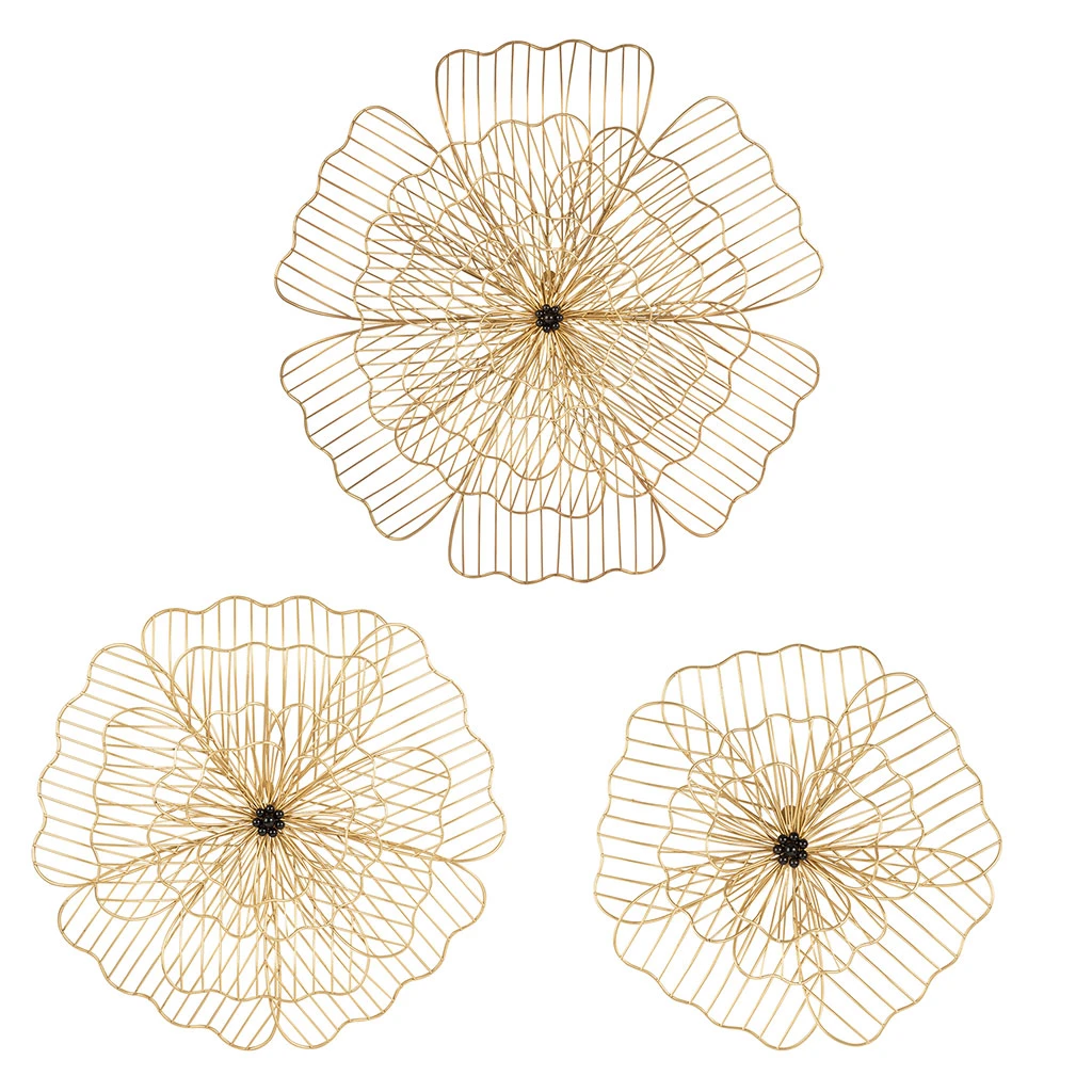 SEMA DESIGN Deco Murale Floral X3 Ajia Doré (d68/d48cm/d37cm) 3 SEMA DESIGN Deco Murale Floral X3 Ajia Doré (d68/d48cm/d37cm)