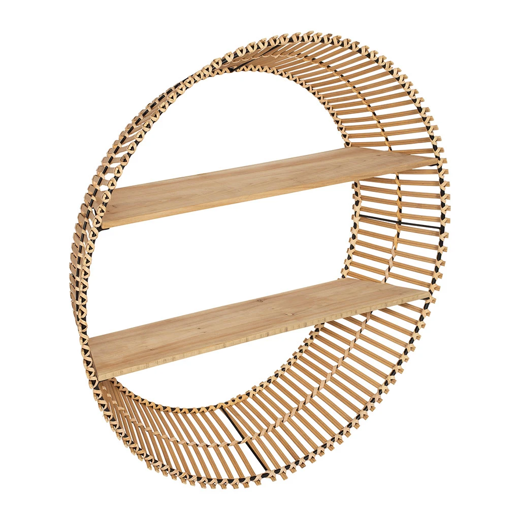 SEMA DESIGN Etagere Ronde Murale 2 Nivea Willow Naturel D77cm 4 SEMA DESIGN Etagere Ronde Murale 2 Nivea Willow Naturel D77cm – Image 2