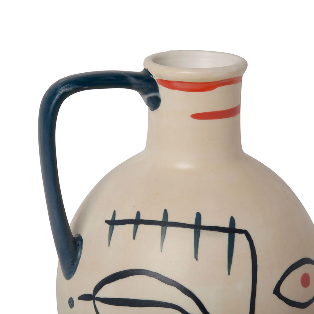 SEMA DESIGN Vase Visage Arty Ivoire Et Noir 16X17Xh23.5Cm En Gres 4 SEMA DESIGN Vase Visage Arty Ivoire Et Noir 16X17Xh23.5Cm En Gres – Image 2