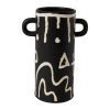 SEMA DESIGN Vase Visage Arty Noir Et Ivoire 15.5X9.5Xh21Cm En Gres