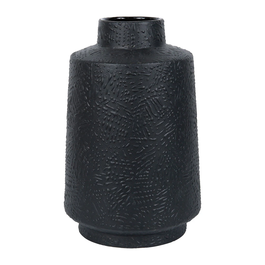 SEMA DESIGN Vase Solor Noir D18Xh28 Gres 3 SEMA DESIGN Vase Solor Noir D18Xh28 Gres