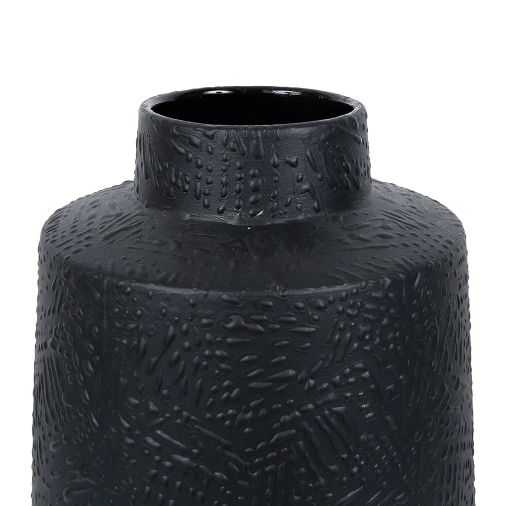 SEMA DESIGN Vase Solor Noir D18Xh28 Gres 4 SEMA DESIGN Vase Solor Noir D18Xh28 Gres – Image 2