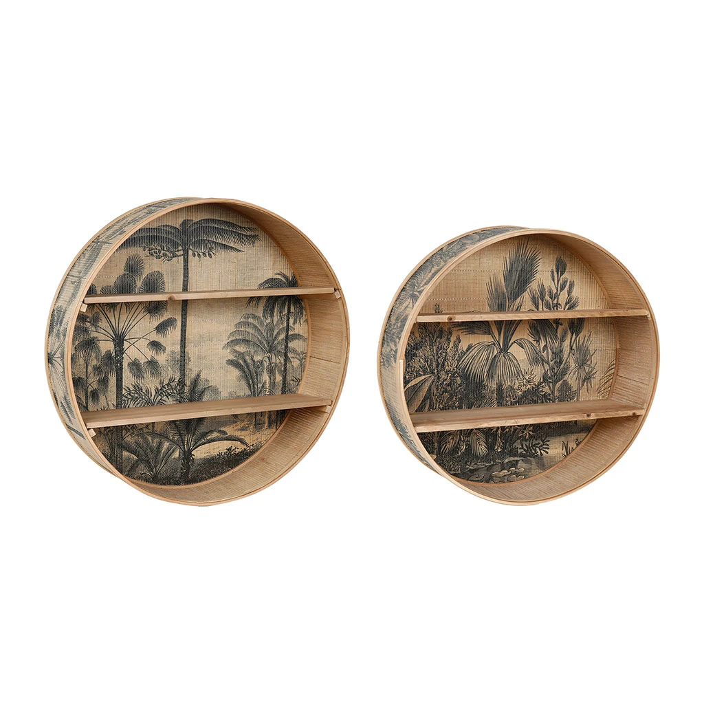 SEMA DESIGN Etagères Murales Palmeo Noir Et Naturel En Bambou (lot De 2) 4 SEMA DESIGN Etagères Murales Palmeo Noir Et Naturel En Bambou (lot De 2) – Image 2