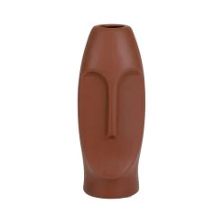 SEMA DESIGN Vase Face Terracotta 10X9.5Xh24Cm Gres