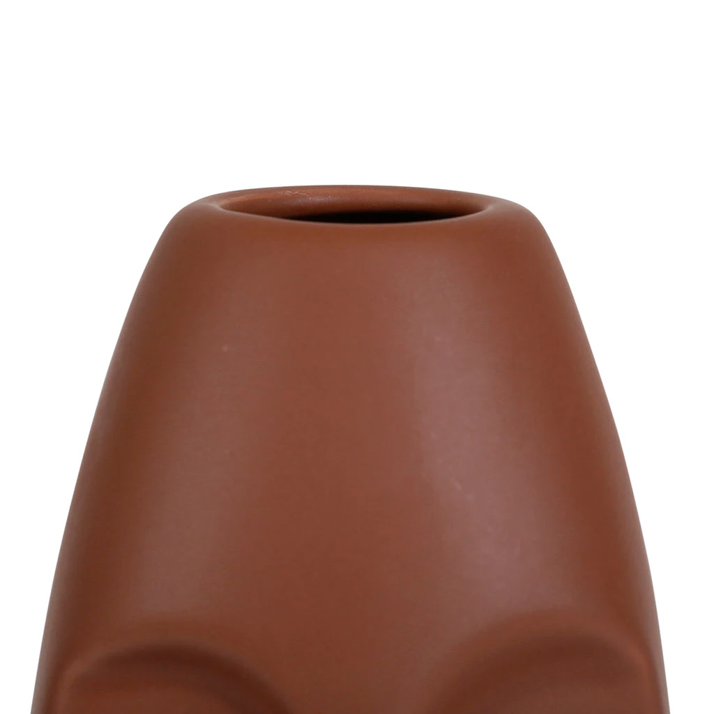 SEMA DESIGN Vase Face Terracotta 10X9.5Xh24Cm Gres 4 SEMA DESIGN Vase Face Terracotta 10X9.5Xh24Cm Gres – Image 2