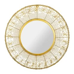 SEMA DESIGN Miroir Rond Kalypso Doré D63Cm