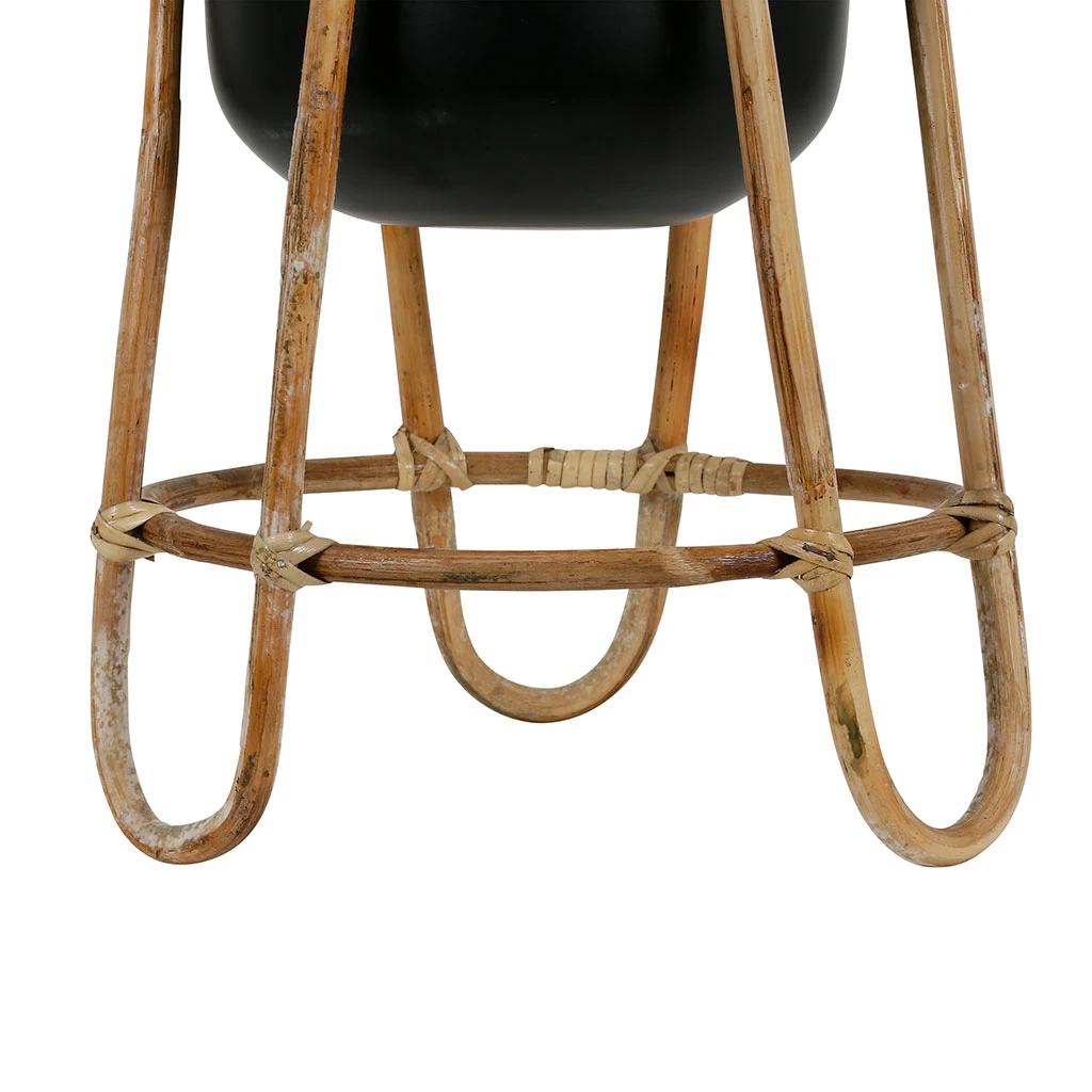 SEMA DESIGN Cache Pot En Rotin Et Fer Noir D32cm 5 SEMA DESIGN Cache Pot En Rotin Et Fer Noir D32cm – Image 3